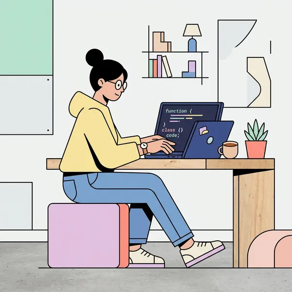 VirtualWorks student building a project during an online internship